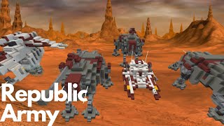 I Built A Massive Republic Army With Republic Gunships, At-tes and more from Star Wars In Minecraft!