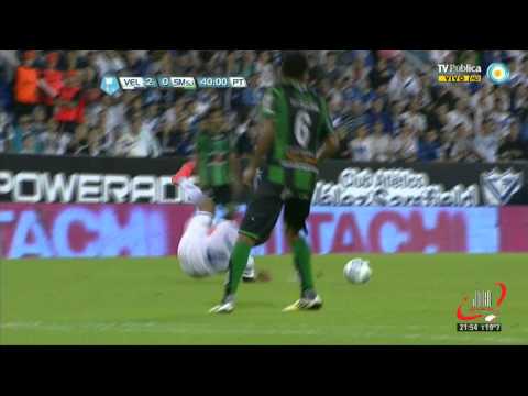 EXPULSION DE ALDERETE - VELEZ 3 SAN MARTIN SAN JUAN 0 - FECHA 4 (04 03 2013)