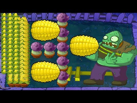 Plants vs Zombies Minigames Zombotany 2 -9999 Fume-shroom vs 99999 Kernel-pult vs 9999 Gargantuar
