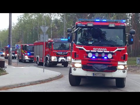 Alarmowo 17 zastępów straży pożarnej i 7 radiowozów policji - Ćwiczenia Powiatowe w Otwocku 2024