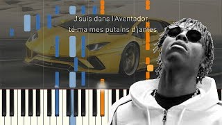 Koba LaD - Aventador (Instrumental Piano/Paroles)
