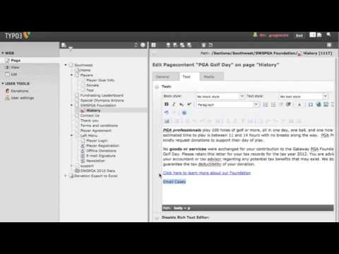 Typo3 - Creating Links to Email Form