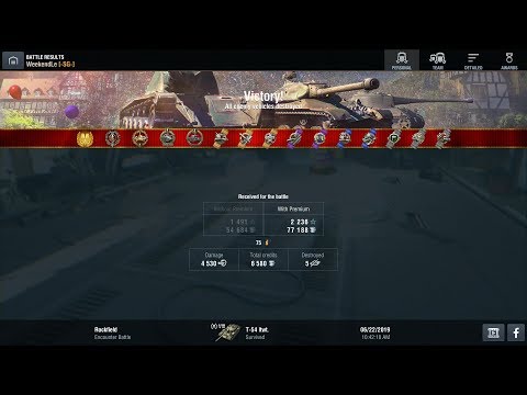 T-54 ltwt. Kolobanov 4500 Damage Wot Blitz Gameplay