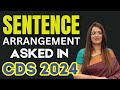 Sentence Arrangement Asked In CDS 2024 PQRS PARAJUMBLES English With Rani Ma Am