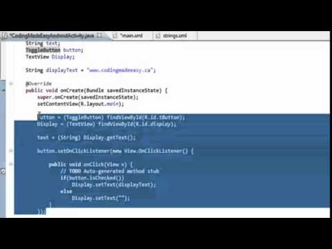 Android Tutorial No 9 Toggle Button