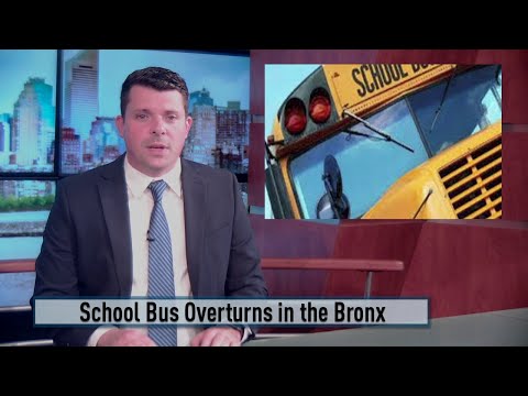NYC Bronx School Bus Overturns