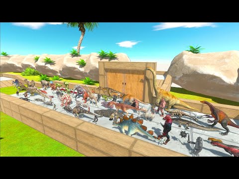 CHASE SPEED RACE TRYING ESCAPE FROM BATMAN T-REX POWER UP - Animal Revolt Battle Simulator