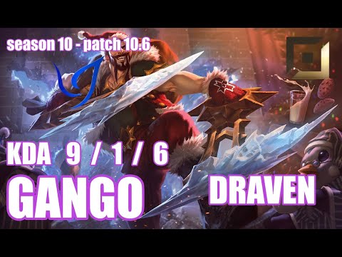 【韓国サーバー/チャレンジャー】CGA GANGO ドレイヴン(Draven) VS カリスタ(Kalista) BOT - Patch10.6 KR Ranked【LoL】