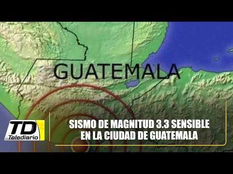 Sismo de magnitud 3.3 sensible en la ciudad de Guatemala