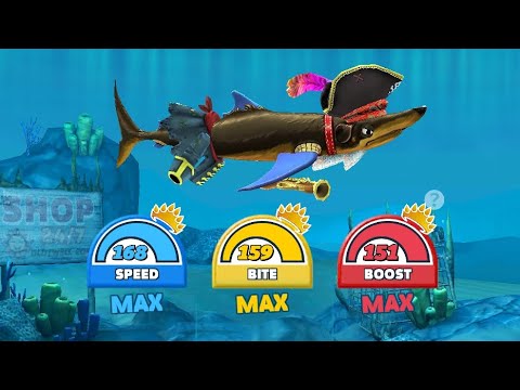 Scout Blue Shark Unlocked🔓(Max All) -Hungry Shark World Full Gameplay HD | Hungry Shark Mod |