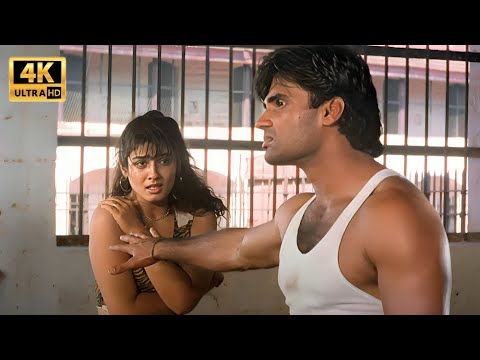 सुनील शेट्टी ने बचाई रवीना टंडन की इज्जत - Mohra Movie Action Scene - Suniel Shetty, Raveena Tandon