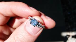 James Allen Engagement Ring Diamond w Strong Blue Fluorescence