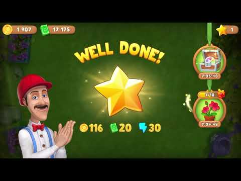 Gardenscapes Level 2464 With No Boosters - Hard Level - Bonus Scene With Austin