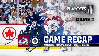 Gm 2: Avalanche @ Jets 4/23 | NHL Highlights | 2024 Stanley Cup Playoffs