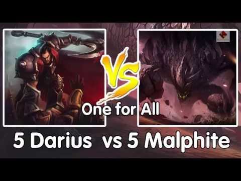 Darius vs Malphite so fun - lol (One for all)