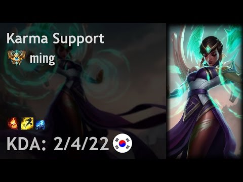 Karma Support vs Soraka - ming - KR Challenger Patch 7.6