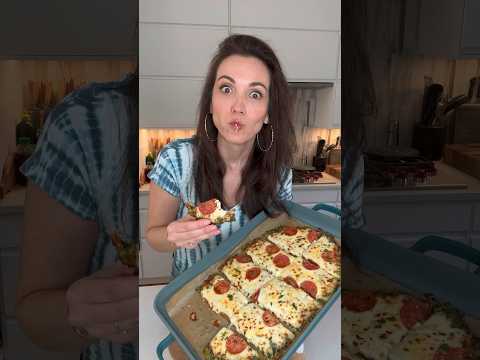 I can’t stop making this Broccoli Crust Pizza #shorts