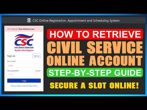 HOW TO RECOVER CIVIL SERVICE ACCOUNT