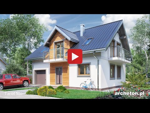 Projekt domu Tarot Sto - archeton.pl - z użytkowym poddaszem 144,5 m2