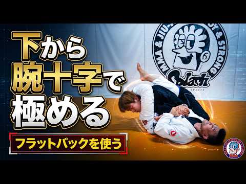 下から腕十字で極める