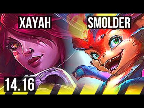 XAYAH & Rakan vs SMOLDER & Senna (ADC) | 8/3/19 | EUW Master | 14.16
