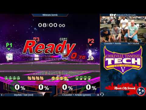 TTSV - Crusader + Amida (green) vs Myztek + Iori (red) - Melee Doubles Winners Semis
