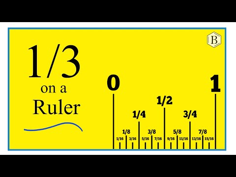 How to Find the Fraction 1/3 on a Ruler or Tape Measure