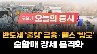 [굿모닝 오늘의 증시] 반도체 '출렁' 금융·헬스 '방긋'.. "순환매 장세 본격화" [오전 6시~8시]