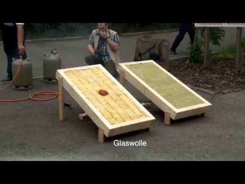 OTTHAUS  Brandversuch mit Hausbau-Dämmmaterialien