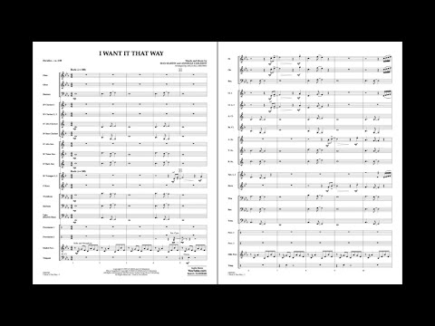 I Want It That Way arranged by Michael Brown