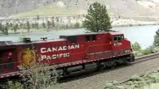 preview picture of video 'CP  Regional freight train leaving Spences Bridge BC'