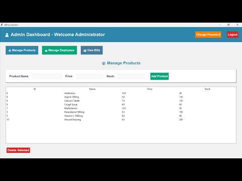 Python Billing System Using Tkinter & MySQL | Full Project With Admin & Employee Login