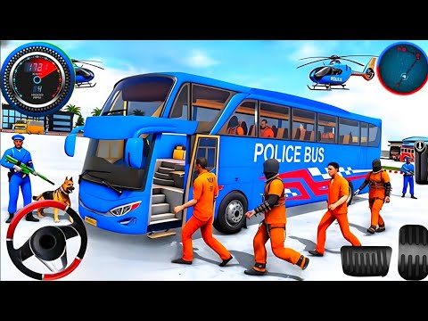 City Police Bus Simulator 3D Games - US Police Bus Transport Prison Games 2023 - Andriod Gameplay