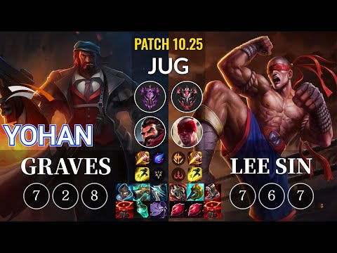 HLE yoHan Graves vs Lee Sin Jungle - KR Patch 10.25