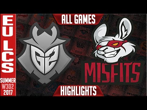Misfits vs G2 Esports Highlights ALL GAMES | EL LCS WEEK 3 Summer 2017 | MF vs G2