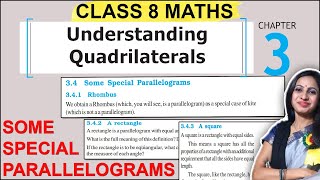 Class 8 Maths Chapter 3 Understanding Quadrilaterals | Some Special Parallelograms