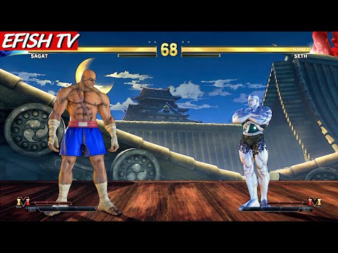 Sagat vs Seth (Hardest AI) - Street Fighter V