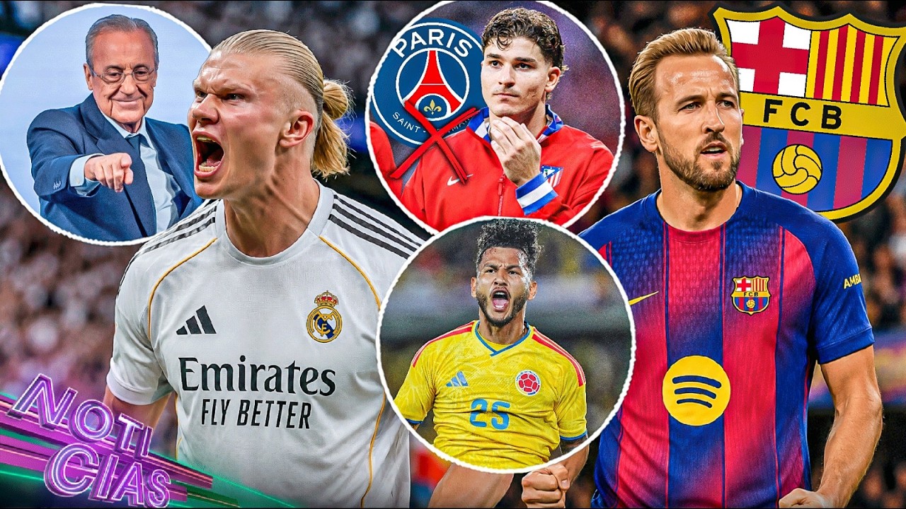 ¿Haaland al Madrid? Florentino responde | Julián dice NO al PSG | Kane: plan B culé | Golea Colombia