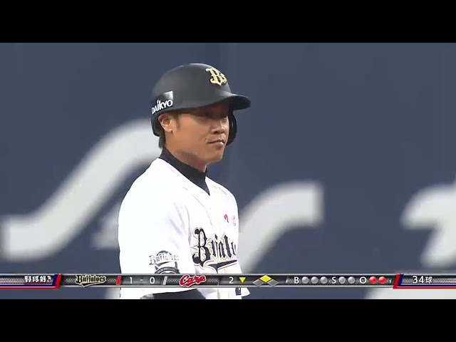 【2回裏】バファローズ・川端 三塁線破る先制タイムリー2ベース!! 2015/5/30 Bs-C