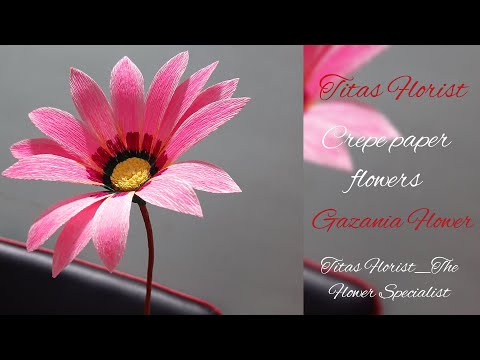 Gazania flower|Crepe Paper Flowers|Titas Florist|#V_36
