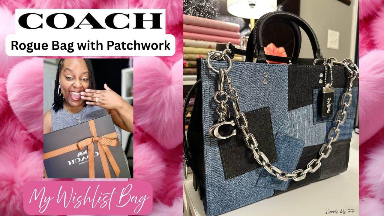 ⚠️🔥COACH Denim Rogue with Patchwork⚠️🔥
