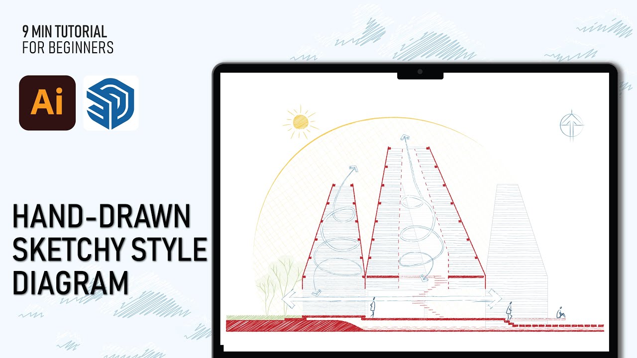 How To Make Hand-Drawn Architectural Diagrams in Illustrator Tutorial