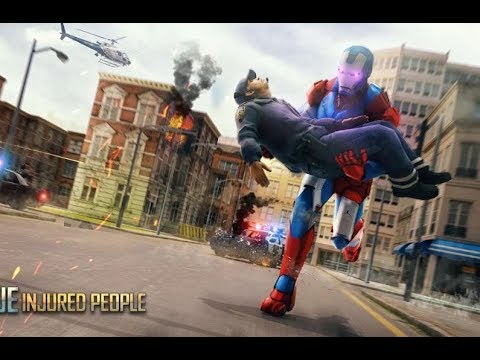 Captain Superhero Flying Robot Rescue | Flying Hero City Rescue Mission | Android GamePlay