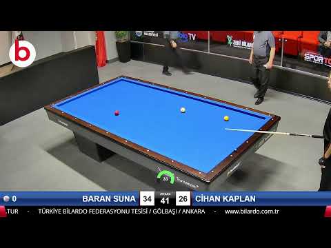 BARAN SUNA & CİHAN KAPLAN Bilardo Maçı - 2022 ERKEKLER 1.ETAP-9.TUR