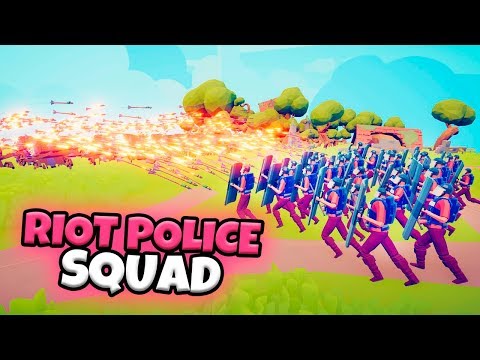 RIOT POLICE SQUAD VS EVERY FACTION | TABS MODDED GAMEPLAY