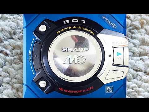 [RARE] SHARP MD-ST601-A MD Walkman MiniDisc Player, NM Blue ! Working  ! image 11