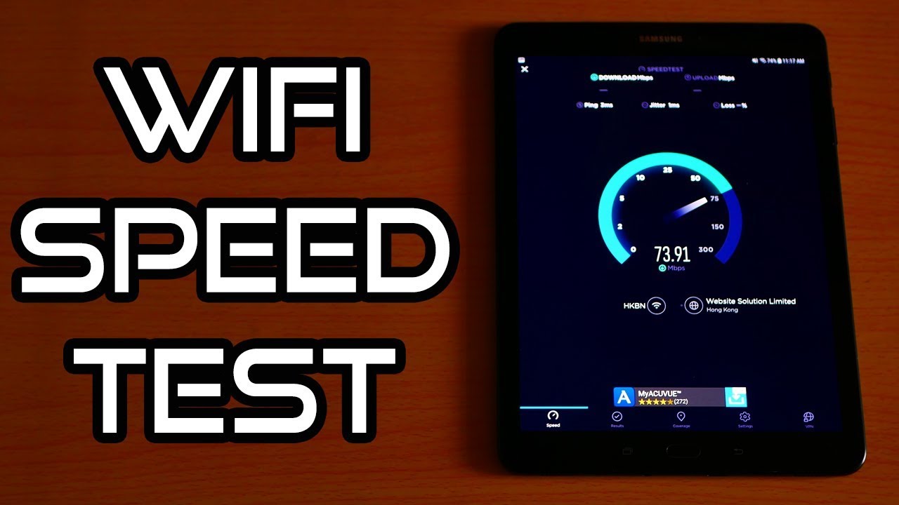 💡Samsung Galaxy Tab S3 (Android 8 Oreo)🔨: WiFi Speed Test! 📱 [4K]