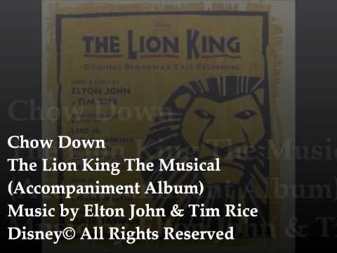 04 Chow Down The Lion King The Musical Backing tracks