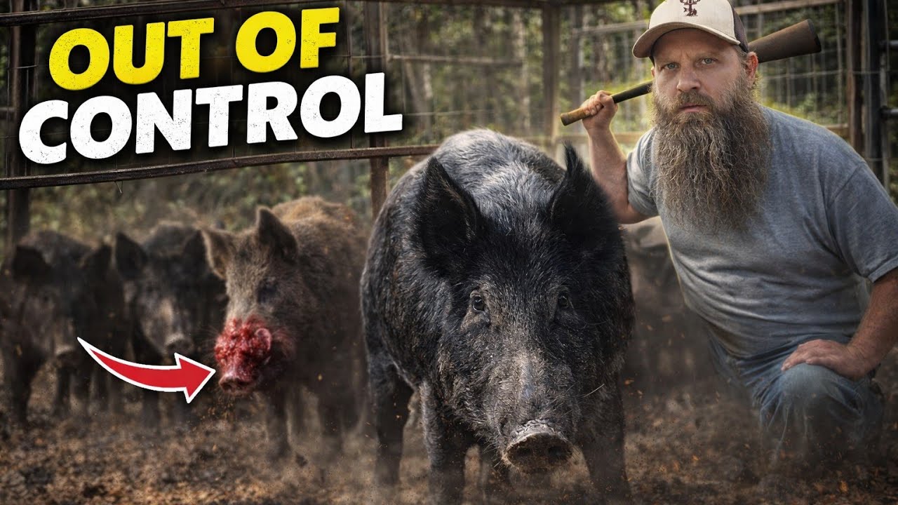 NUISANCE Wild Hogs Destroy Everything | Trapping Sounders & MONSTER Boars