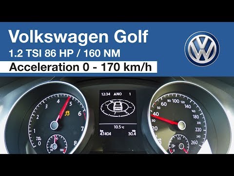 Volkswagen Golf VII 1.2 TSI 86 PS Beschleunigung 0 - 170 km/h
